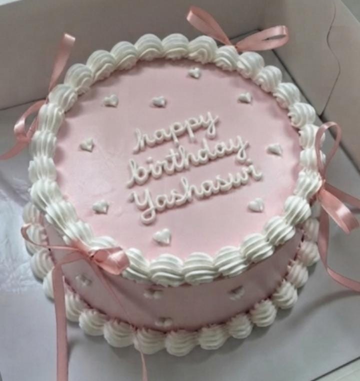 Pink Ribbon Birthday Cake