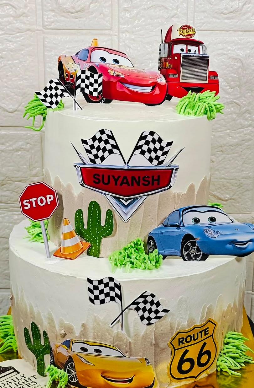 Cars Racing Theme Cake