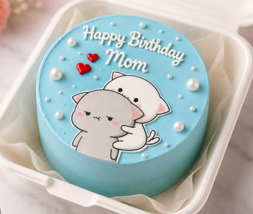 Cute Cat Love Cake