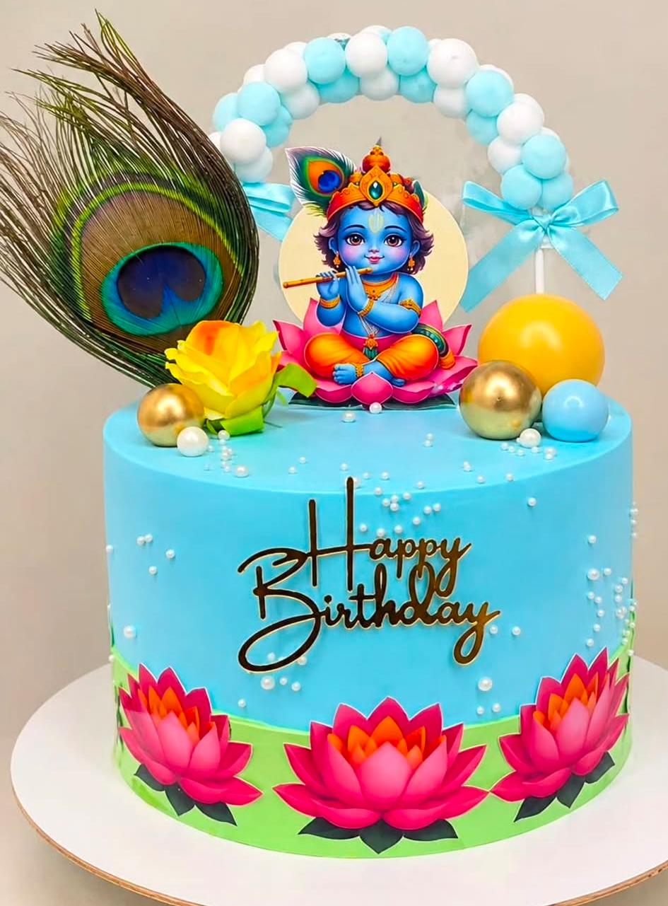 Little Krishna Birthday Cake