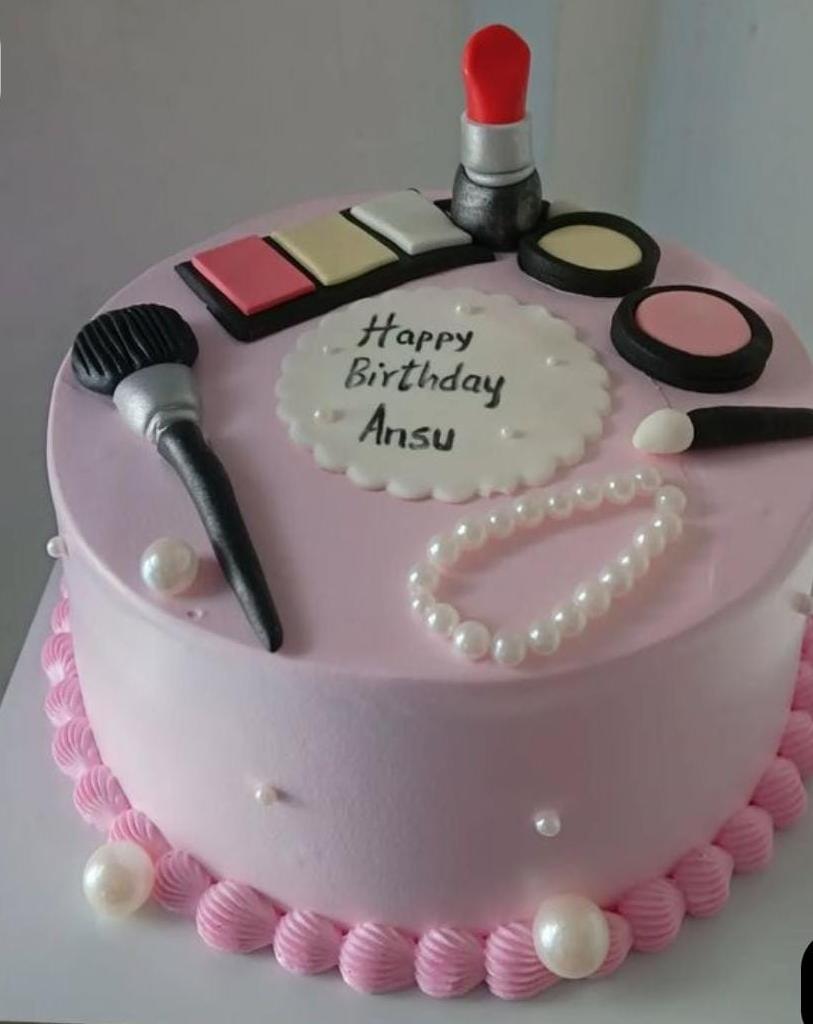 Pink Beauty Theme Cake
