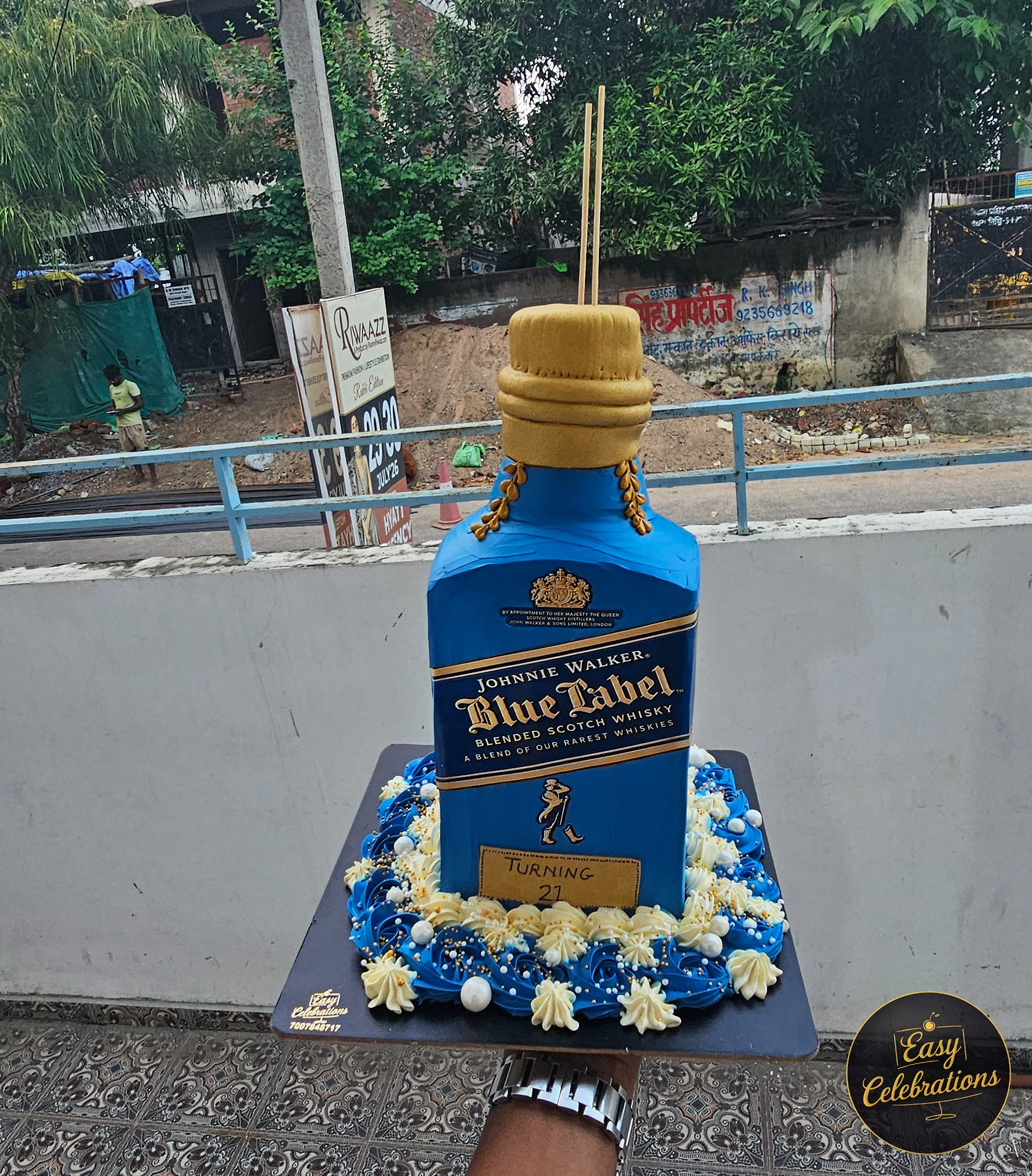 Alcohol Bottle Theme cake