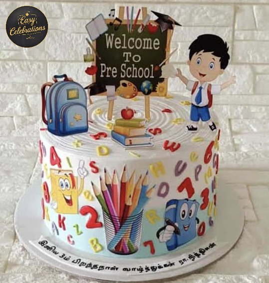 Back-to-School Kids Cake