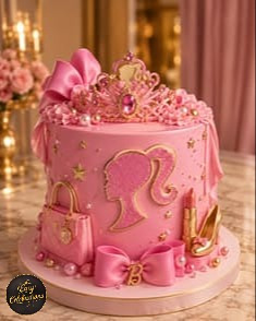Barbie Glamour Pink Cake