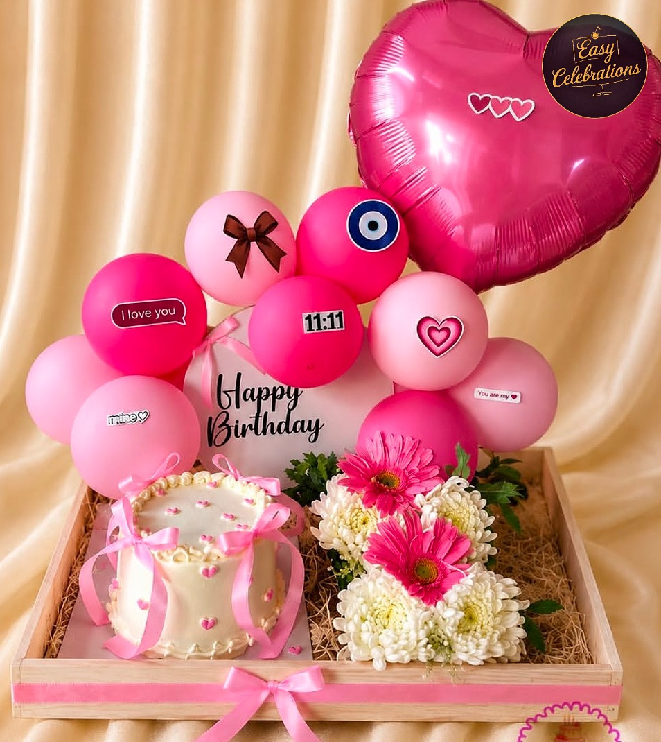 Birthday Cake & Flower Surprise Hamper 🎂🌸