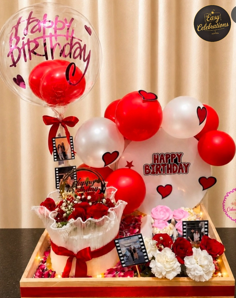 Birthday Celebration Flower & Cake Hamper 🎈🎂