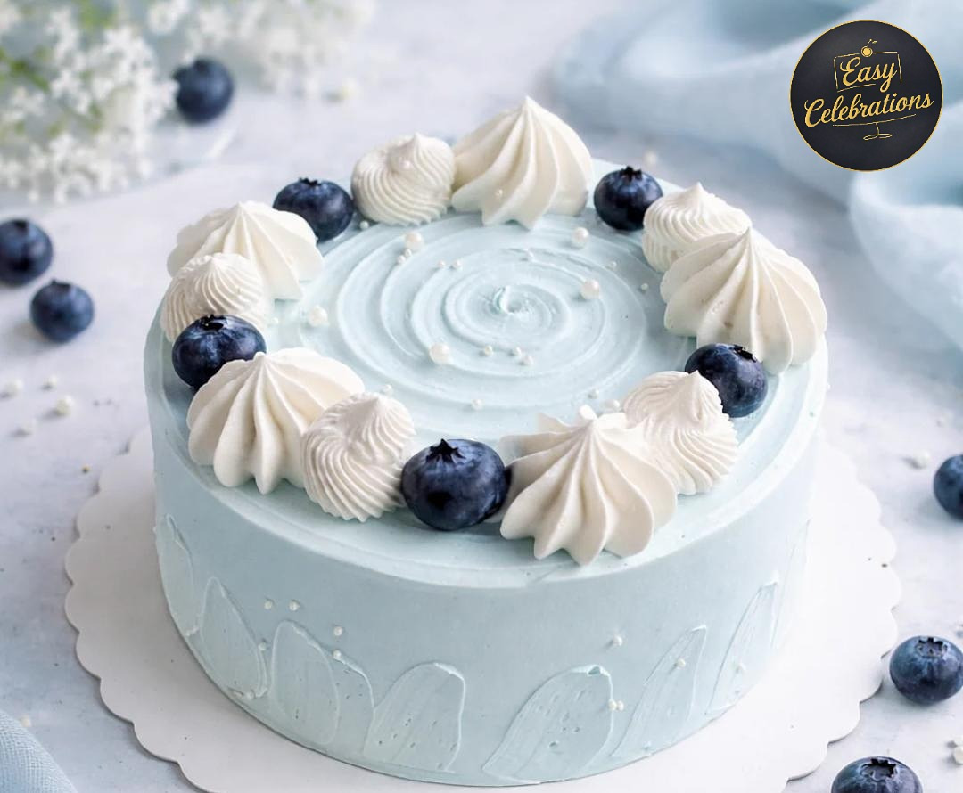 Blueberry & Cream Minimalist Cake