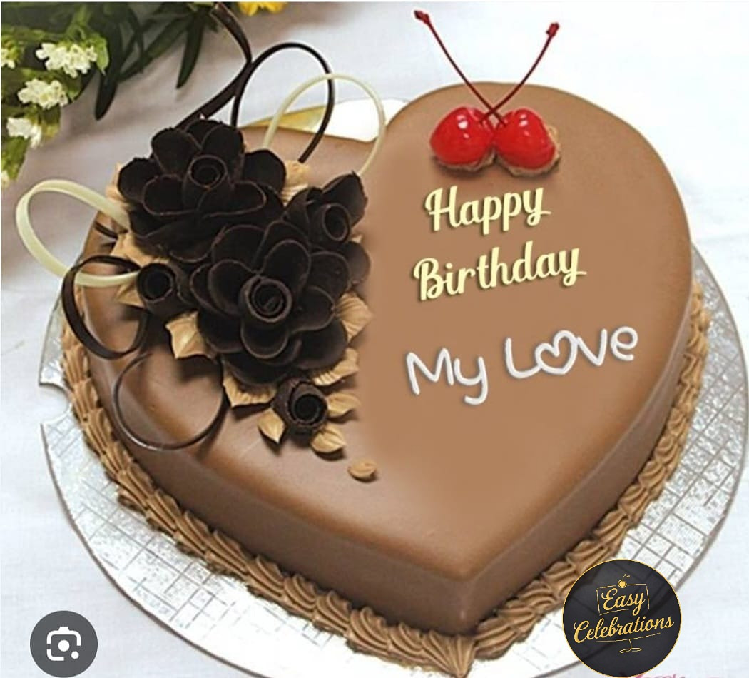Chocolate Heart “My Love” Cake