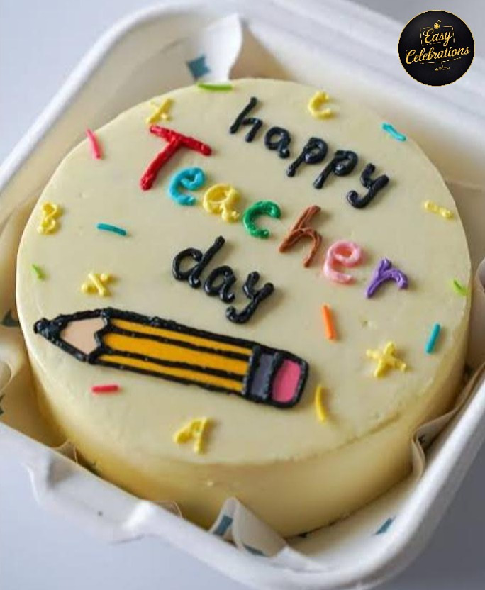 Colourful Happy Teacher's Day Bento Cake