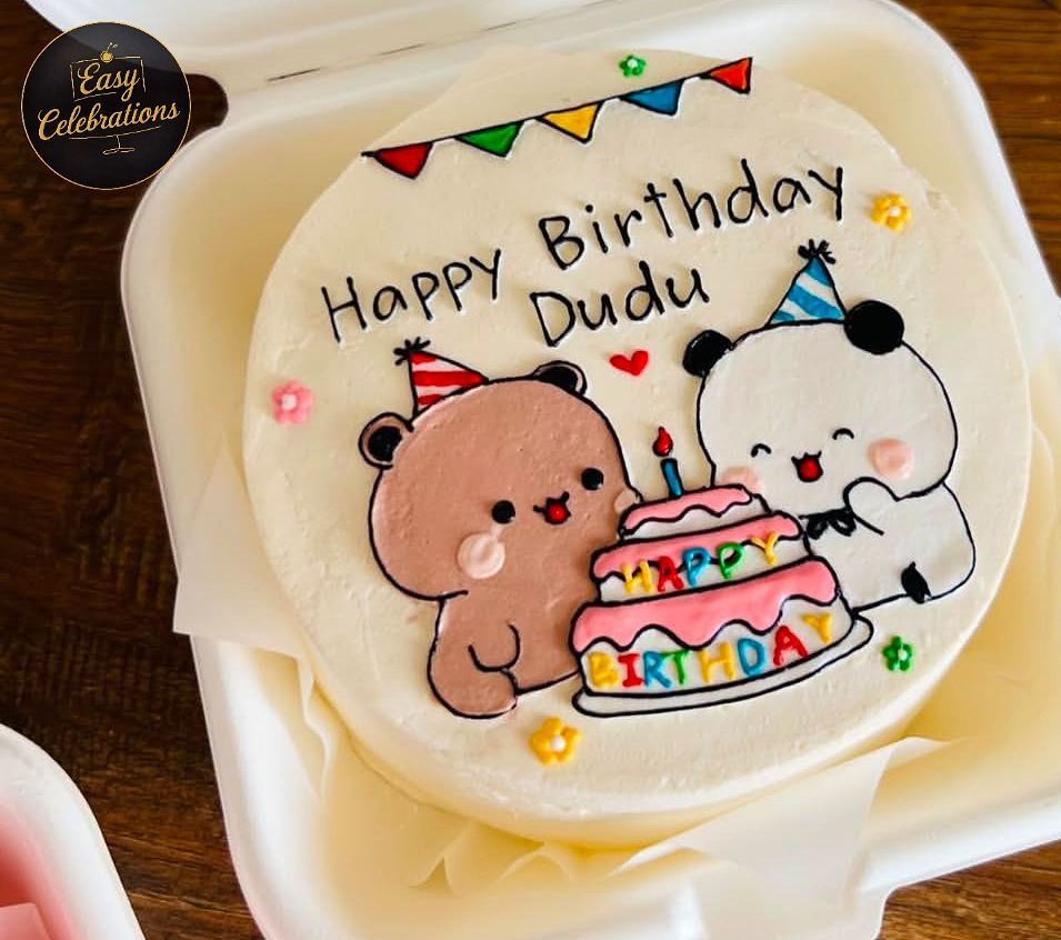 Cute Cartoon Birthday Bento Cake