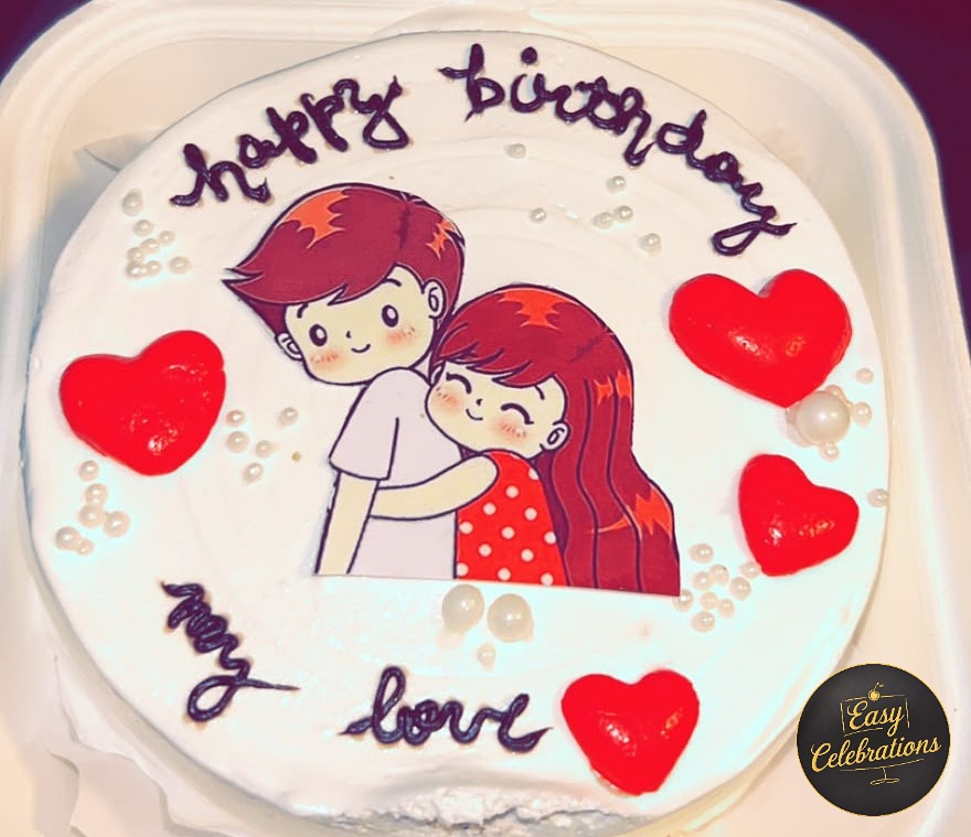 Cute Couple Love Cake