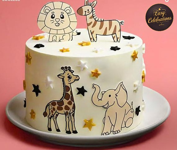 Cute Jungle Safari Cake
