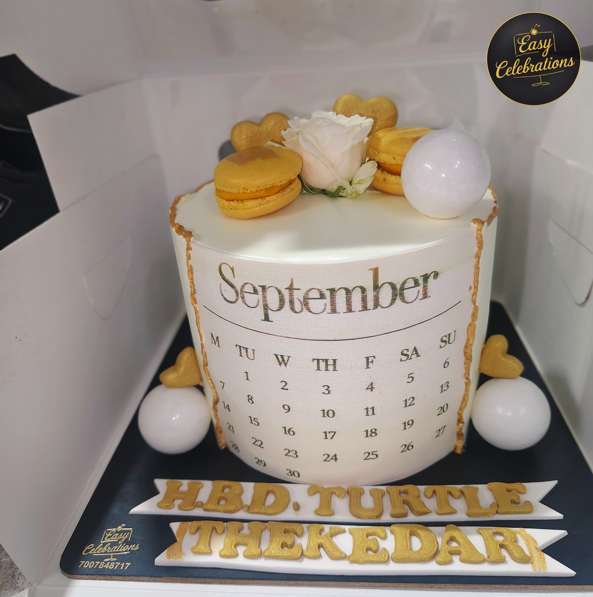 Elegant Calendar Birthday Cake