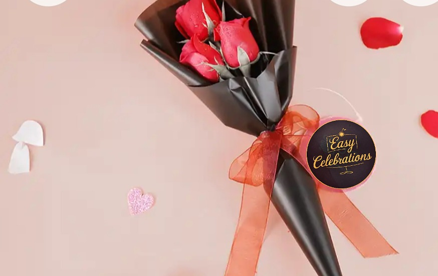 Elegant Red Rose & Chocolate Bouquet