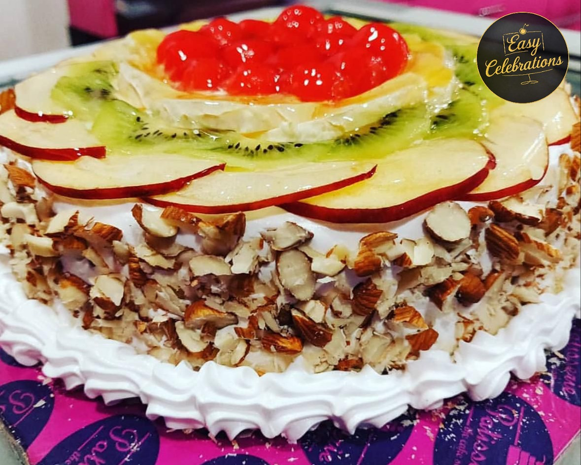 Fresh Fruit & Almond Cake