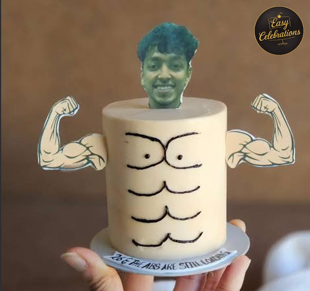 Funny Muscle Man Cake