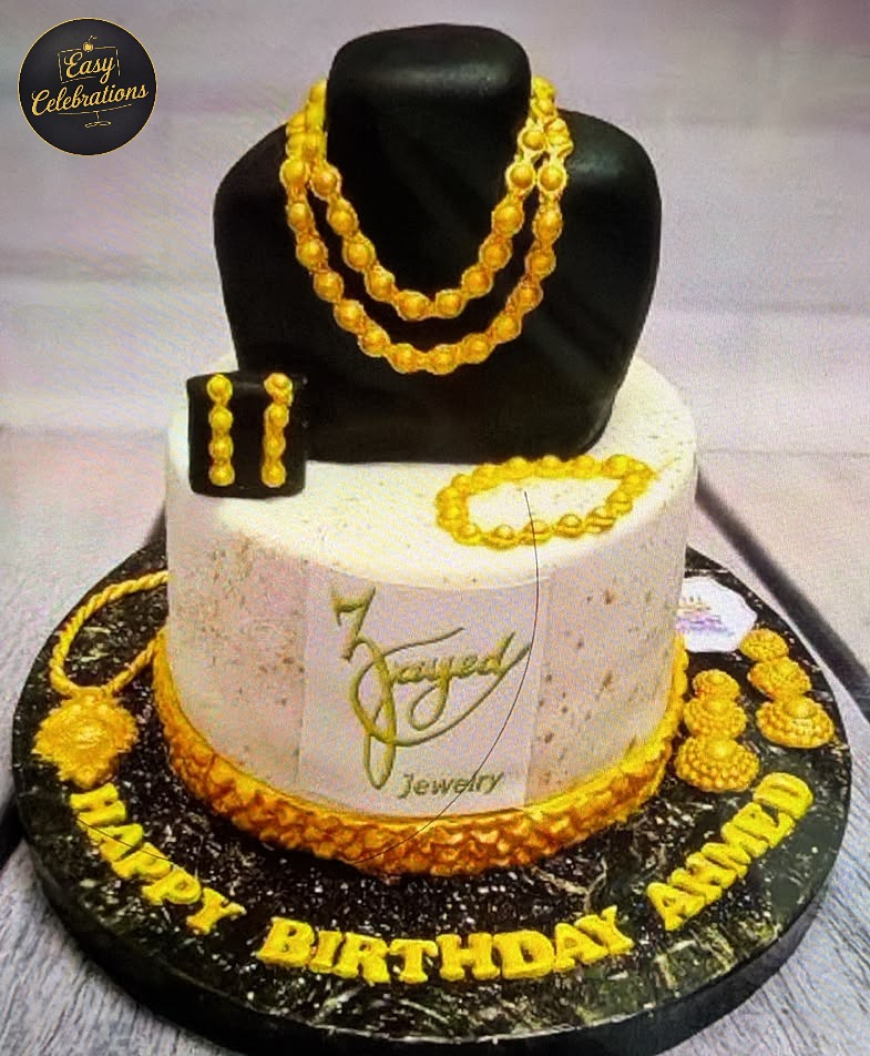 Golden Jewellery Cake