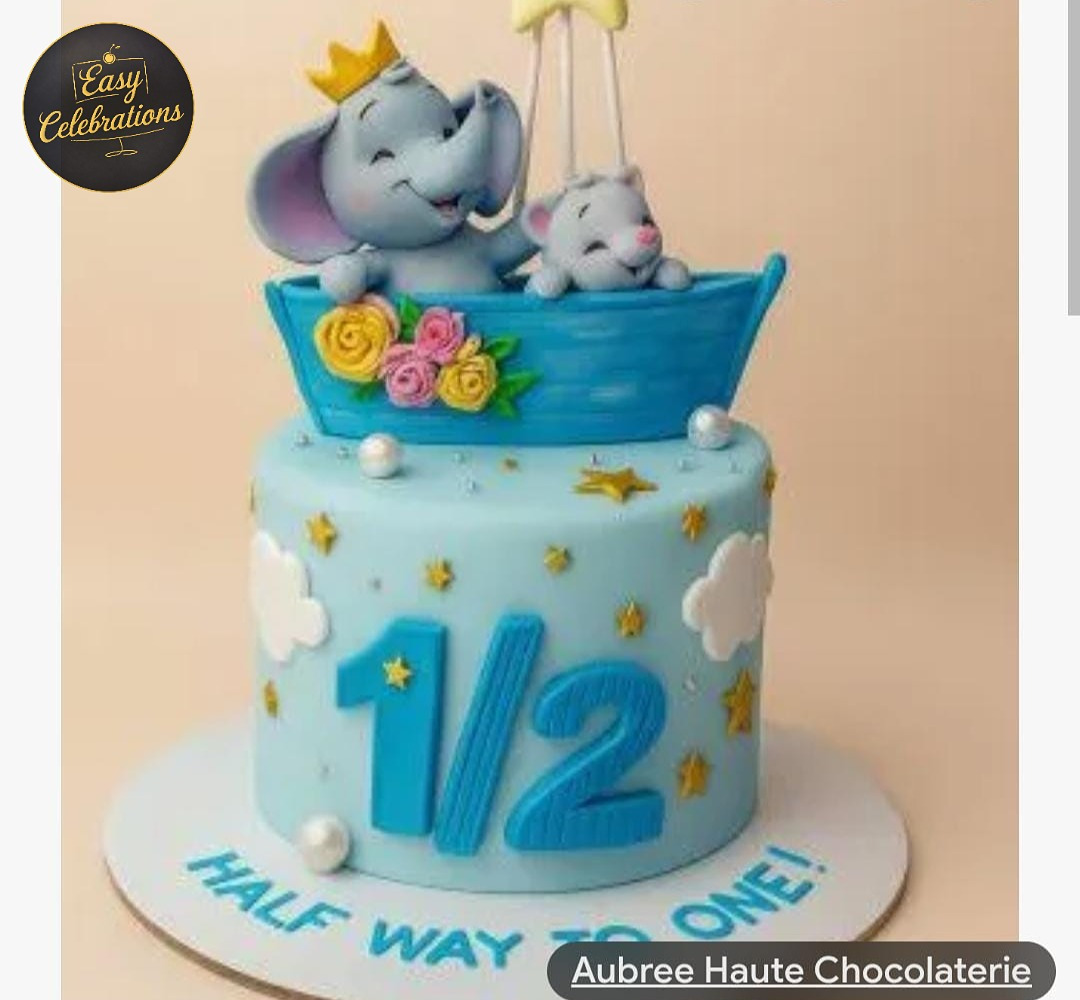 Halfway to One Elephant Cake