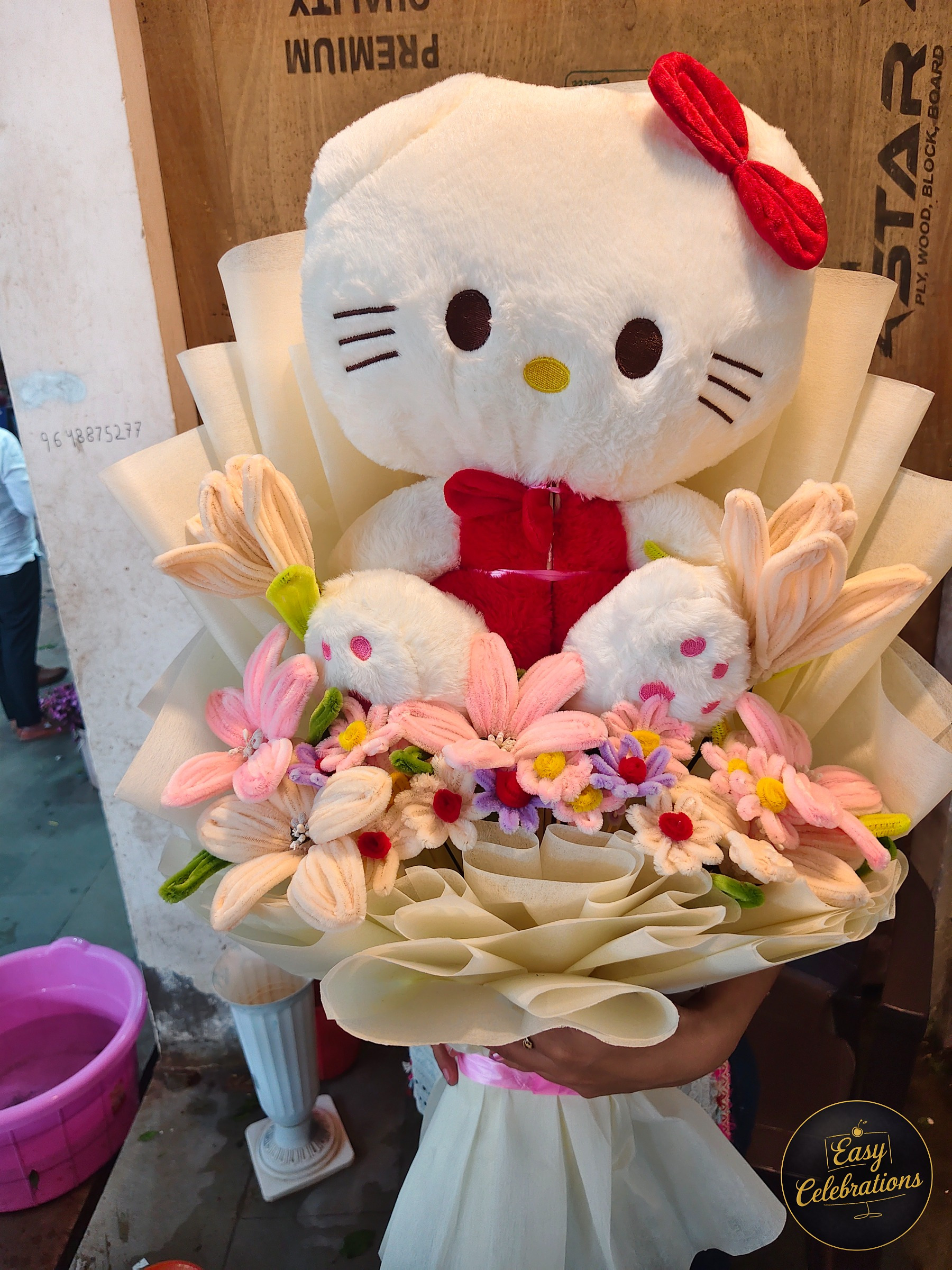 Hello Kitty Teddy Flower Bouquet