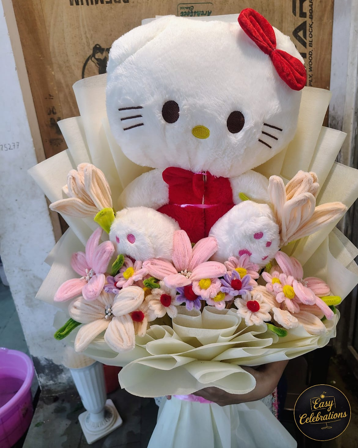 Hello Kitty Teddy Flower Bouquet