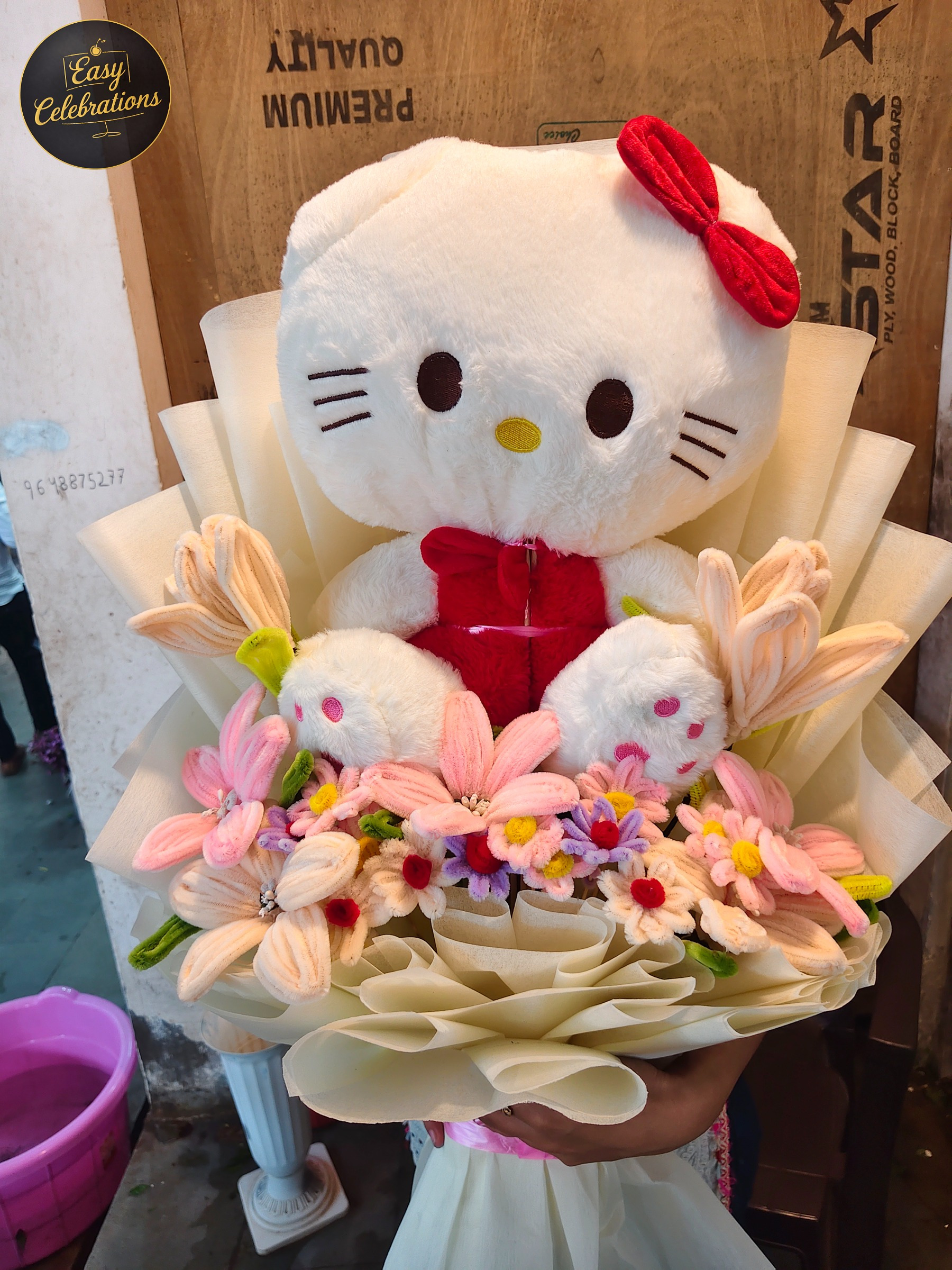 Hello Kitty Teddy Flower Bouquet