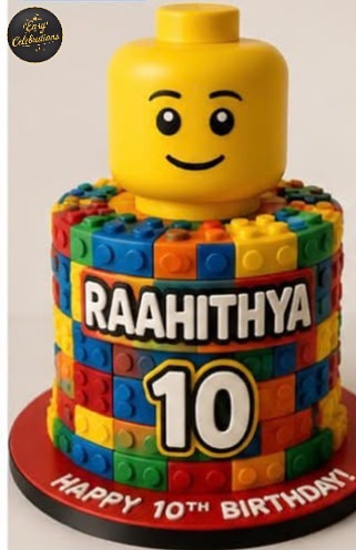 LEGO Bricks Birthday Cake