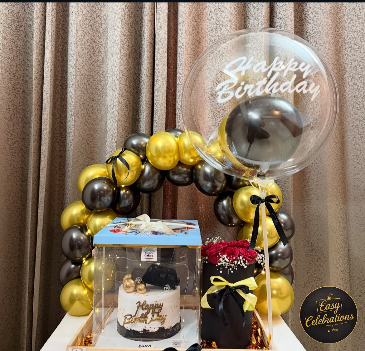 Luxury Birthday Cake & Rose Hamper
