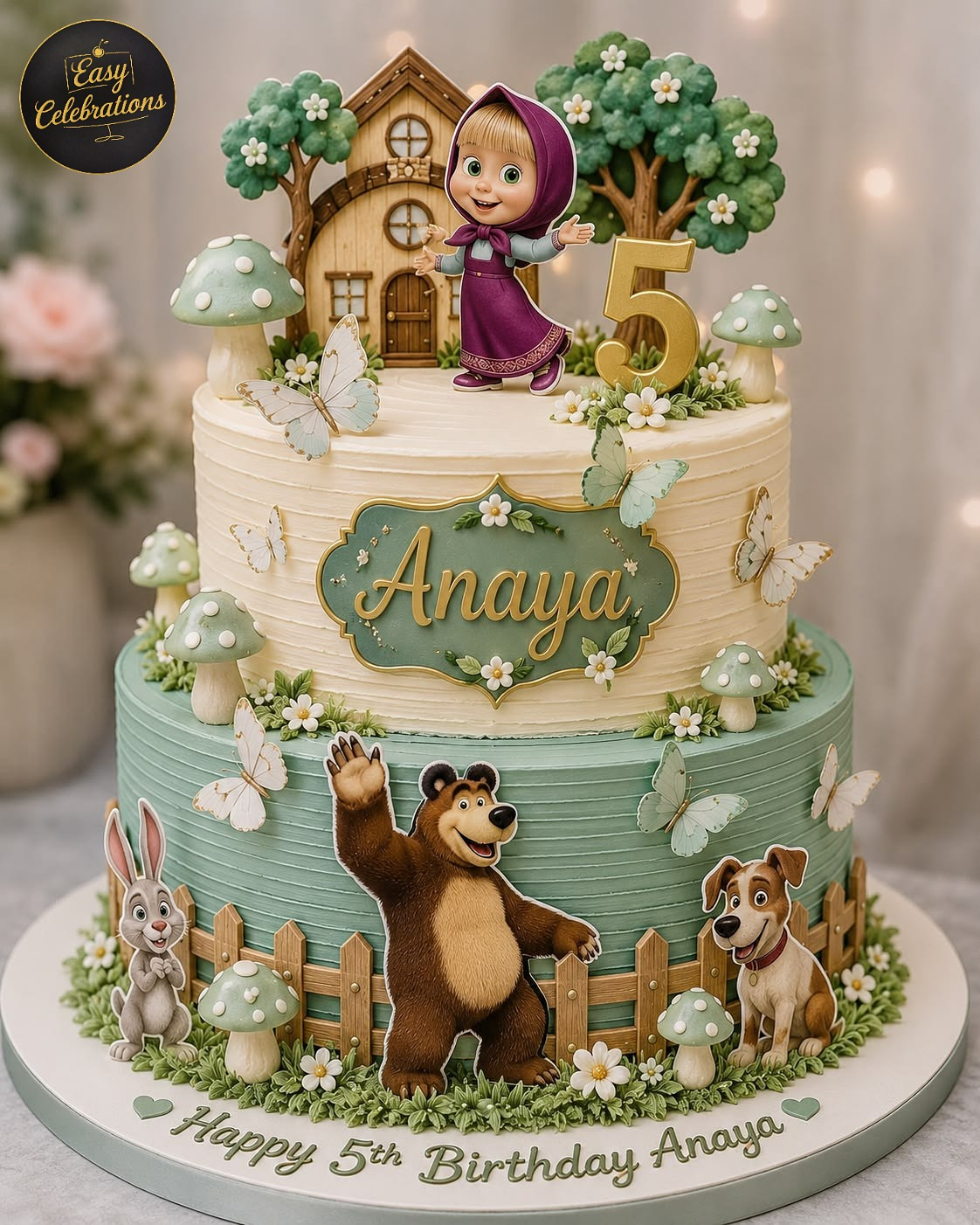 Masha & The Bear Theme Cake