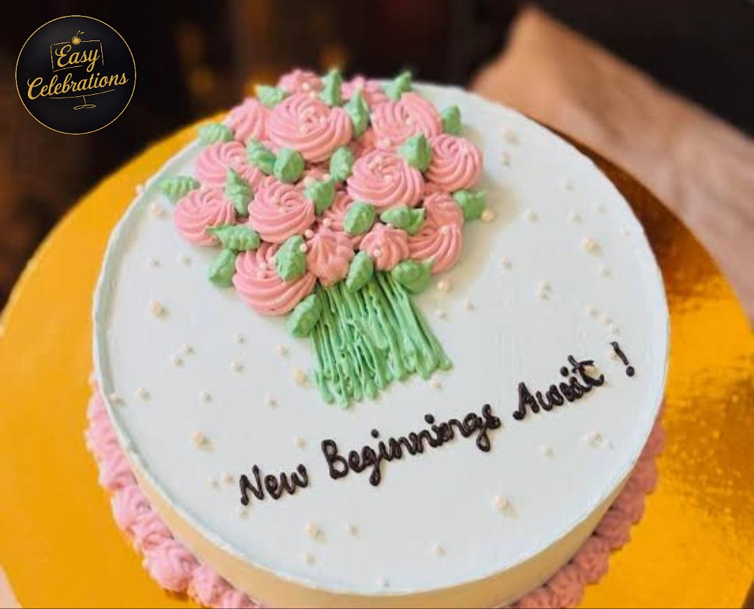 Pink Floral Bouquet Cake