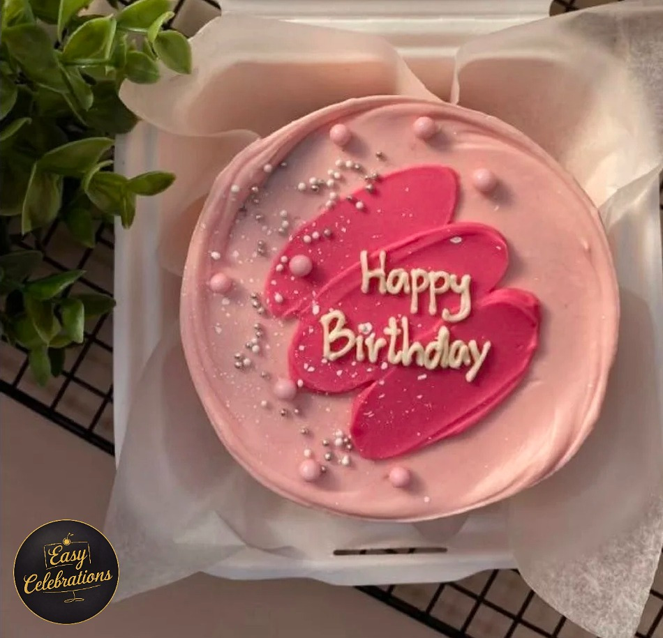 Pink Heart Bento Cake