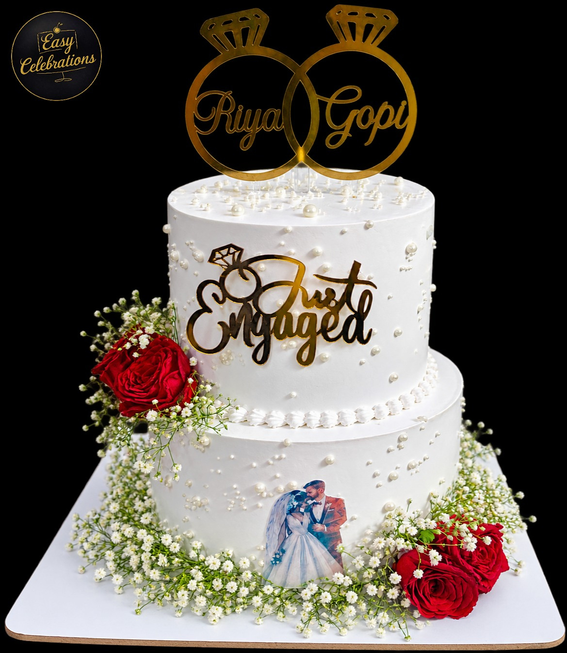 Royal Engagement Pearl Cake