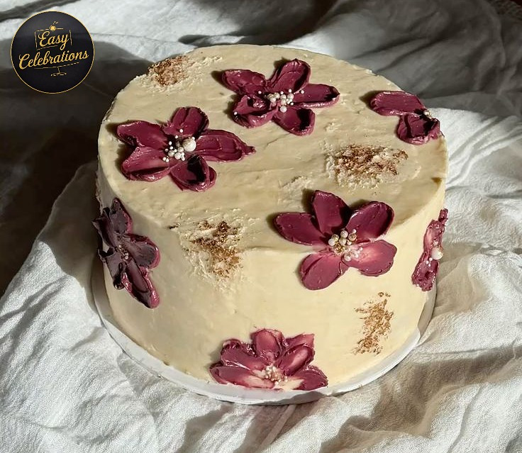 Rustic Floral Chocolate Cake