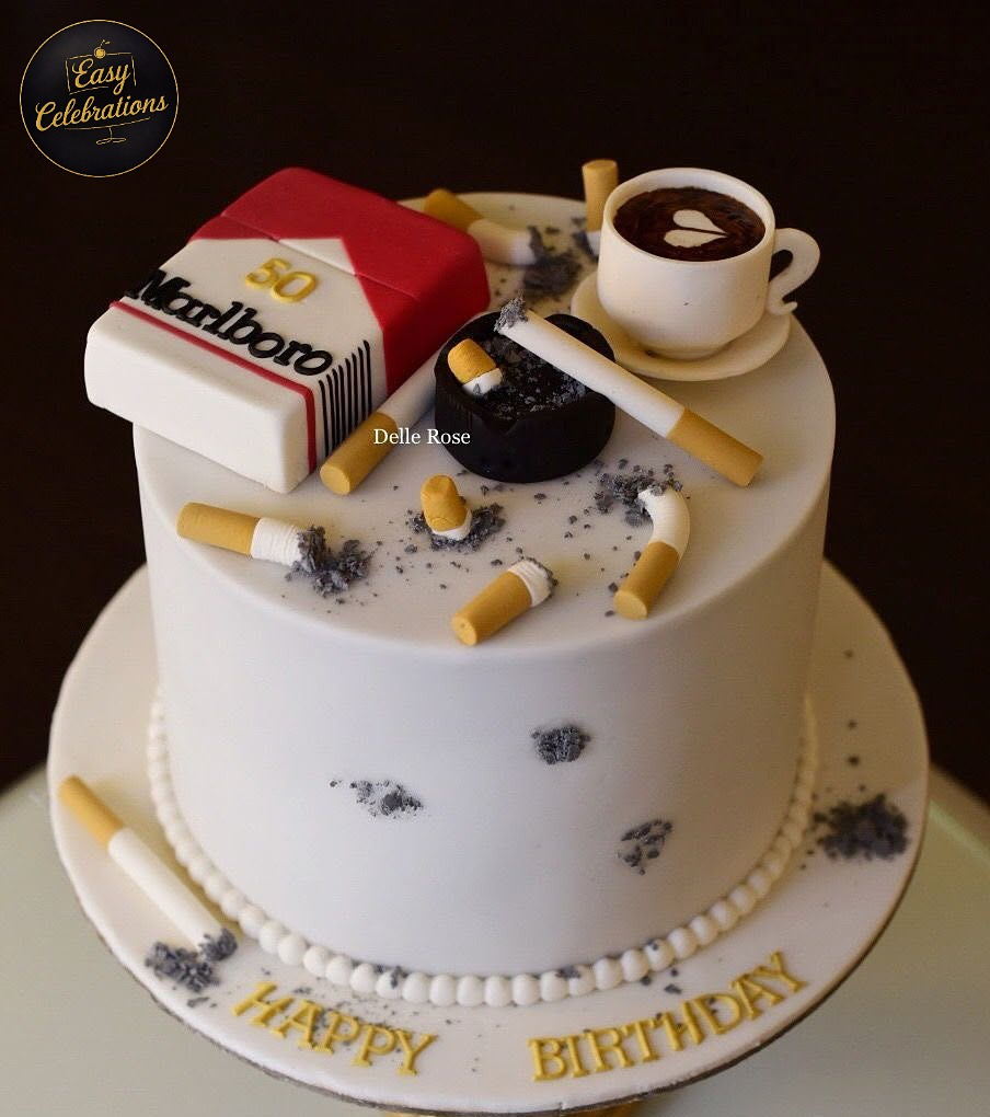 Smoker’s Theme Birthday Cake