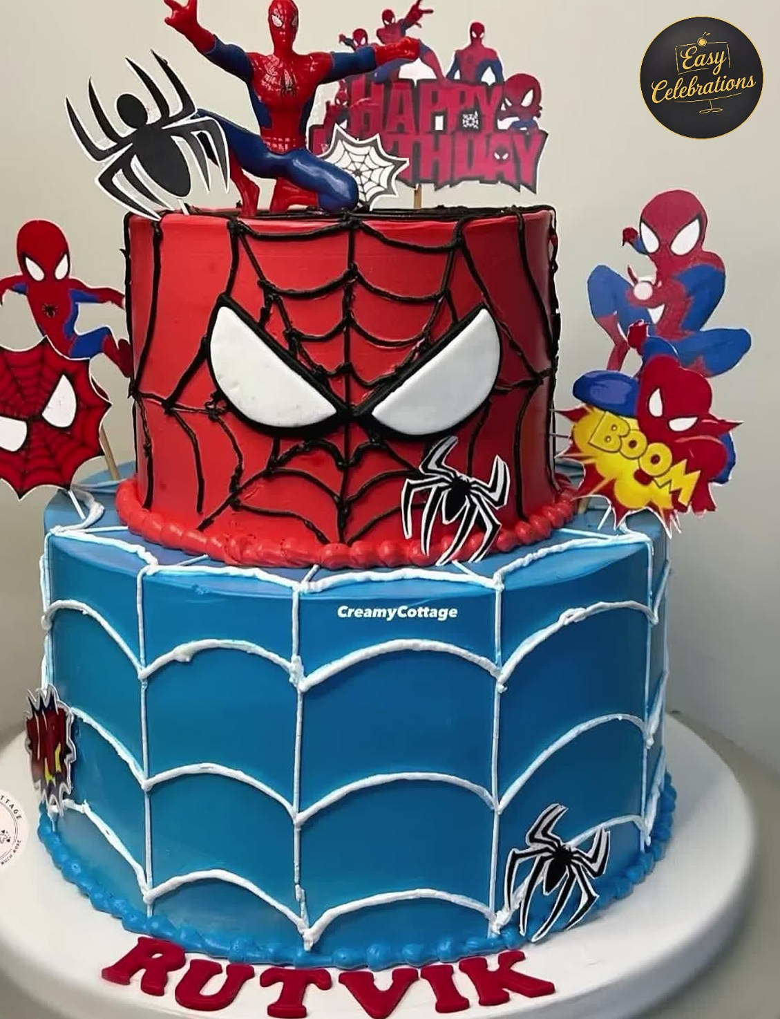 Spider-Man Web Warrior Two-Tier Cake