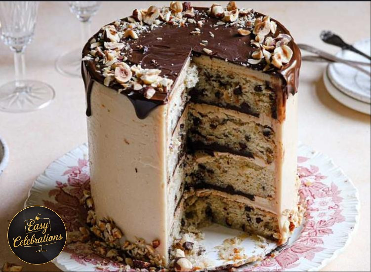 Vanilla Hazelnut fruit rum infused Cake